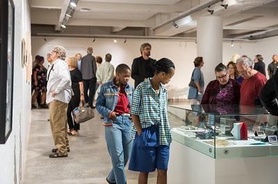 Visitors to Wits Art Museum explore the Jack Ginsberg Centre for Book Arts